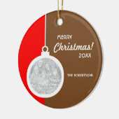 Weihnachtsdekorationsball Keramikornament (Links)