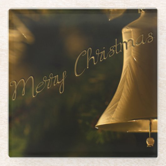 Weihnachtsdekorationsglocke Glasuntersetzer (Vorderseite)