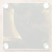 Weihnachtsdekorationsglocke Glasuntersetzer (Rückseite)