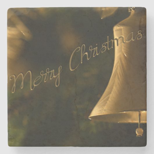 Weihnachtsdekorationsglocke Steinuntersetzer (Vorderseite)