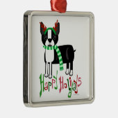 Weihnachtsdekorationshund Silbernes Ornament (Rechts)