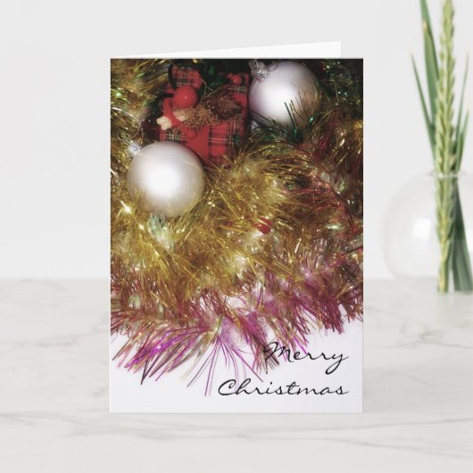 Weihnachtsdekorationskarte Feiertagskarte (Vorderseite)