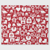 Weihnachtsdekorationsmuster Geschenkpapier (Flach)