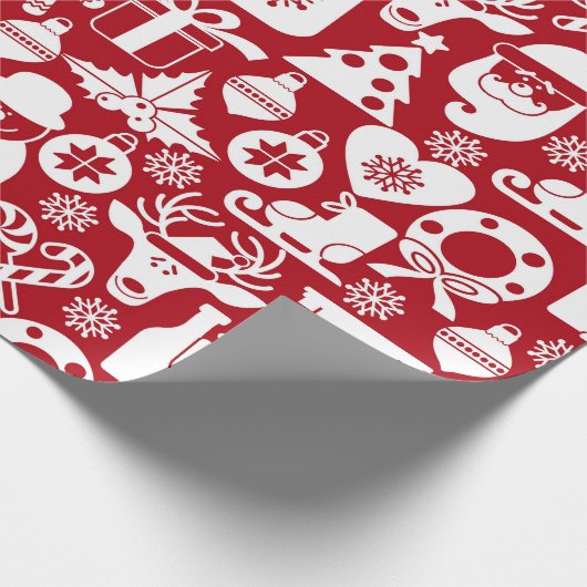 Weihnachtsdekorationsmuster Geschenkpapier (Ecke)