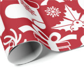Weihnachtsdekorationsmuster Geschenkpapier (Rolleneckpunkt)