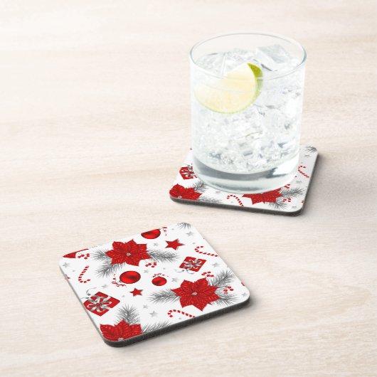 Weihnachtsdekorationsmuster Getränkeuntersetzer (Rechte Seite)