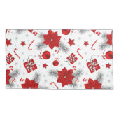 Weihnachtsdekorationsmuster Kissenbezug (Rückseite-Links)