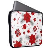 Weihnachtsdekorationsmuster Laptopschutzhülle (Vorne Rechts)