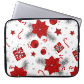Weihnachtsdekorationsmuster Laptopschutzhülle (Vorderseite)