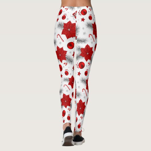 Weihnachtsdekorationsmuster Leggings (Rückseite)