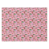 Weihnachtsdekorationsmuster mit rosa Hintergrund Tischdecke (Vorderseite (Horizontal))