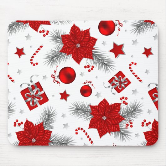 Weihnachtsdekorationsmuster Mousepad (Vorne)
