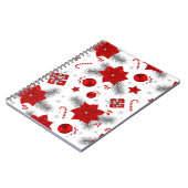 Weihnachtsdekorationsmuster Notizblock (Linke Seite)