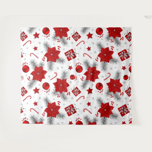 Weihnachtsdekorationsmuster Wandteppich (Vorderseite (Horizontal))