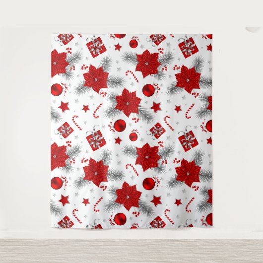 Weihnachtsdekorationsmuster Wandteppich (Vorderseite)