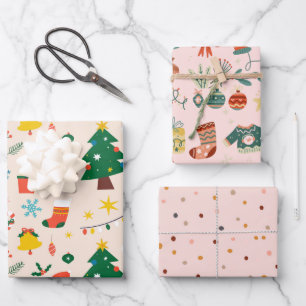 Weihnachtsdekorationspapier Geschenkpapier Set