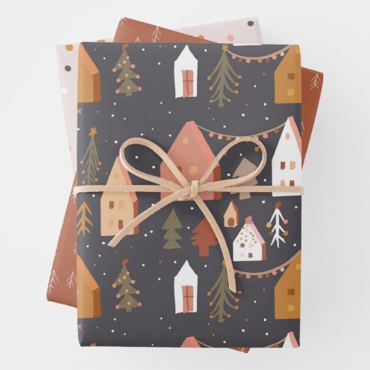 Weihnachtsdekorationspapier Geschenkpapier Set (Beispiel)