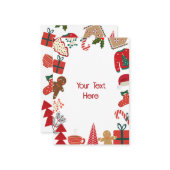 Weihnachtsdekorationsspass Mitteilungskarte (Vorderseite/Rückseite Beispiel)