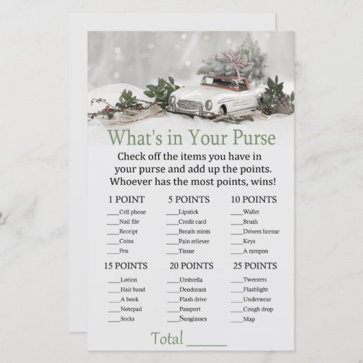 Weihnachtsdekorationswagen Was ist in deinem Handt (Vorne/Hinten)