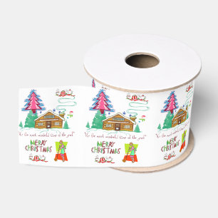 Weihnachtsdekoratives Band, Putzfrau Ripsband