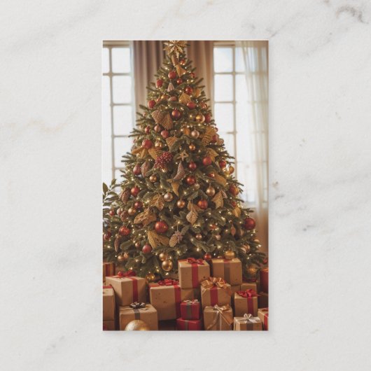 Weihnachtsdekorator Visitenkarte (Rückseite)