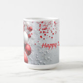 Weihnachtsdekore in Rot und Weiß Kaffeetasse (Mittel)