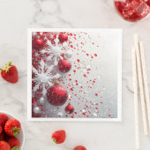 Weihnachtsdekore in Rot und Weiß Serviette (Beispiel)