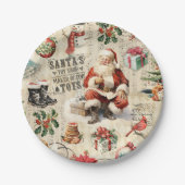 Weihnachtsdekoupage Pappteller (Vorderseite)