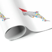 Weihnachtsdelphin Geschenkpapier (Rolleneckpunkt)