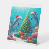 Weihnachtsdelphine Sockelschild (Vorderseite)