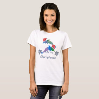 Weihnachtsdelphine T-Shirt