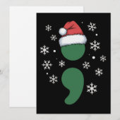 Weihnachtsdepression Bewusstsein Xmas Feiertagskarte (Vorne/Hinten)