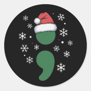 Weihnachtsdepression Bewusstsein Xmas Runder Aufkleber