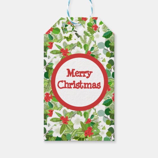 Weihnachtsdesign auf Geschenketiketten Geschenkanhänger (Vorderseite)