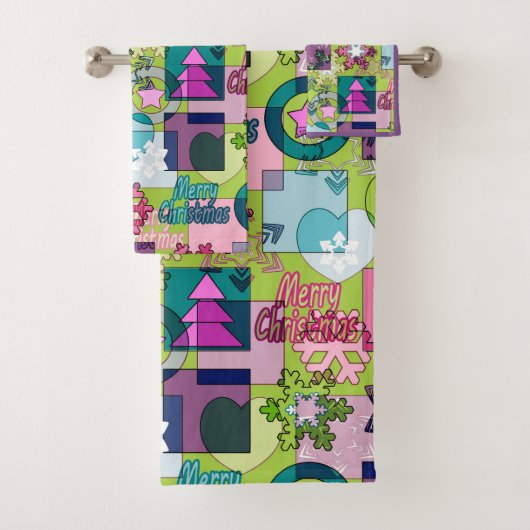Weihnachtsdesign Badhandtuch Set (Insitu)