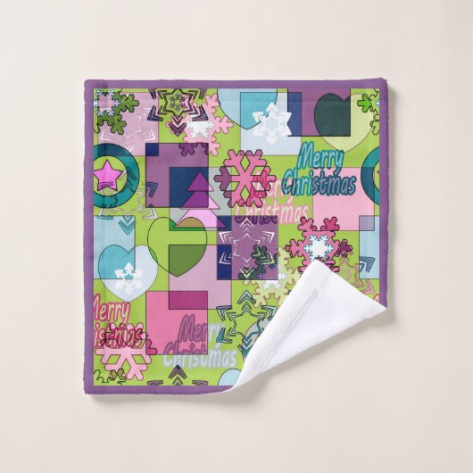 Weihnachtsdesign Badhandtuch Set (Waschlappen)