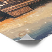 Weihnachtsdesign. Doppelseitige Kunst. Santa Poster (Ecke)