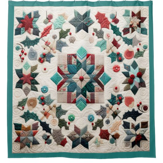 Weihnachtsdesign Duschvorhang (Vorderseite)