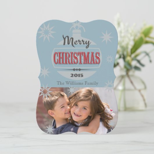 Weihnachtsdesign Feiertagskarte (Stehend Vorderseite)