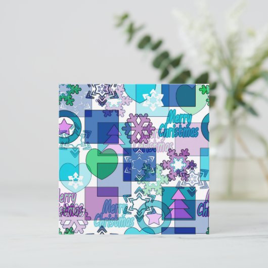 Weihnachtsdesign Feiertagskarte (Stehend Vorderseite)