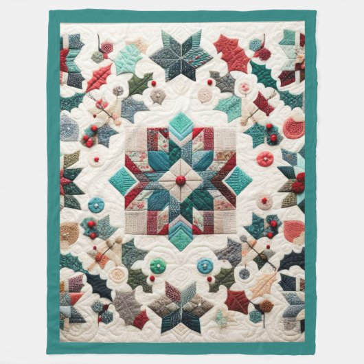 Weihnachtsdesign Fleecedecke (Vorderseite)