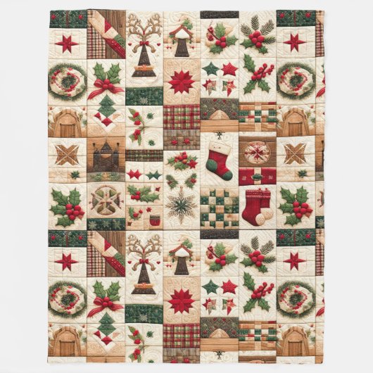 Weihnachtsdesign Fleecedecke (Vorderseite)