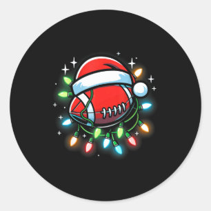 Weihnachtsdesign für Männer Jungen Fußball Runder Aufkleber