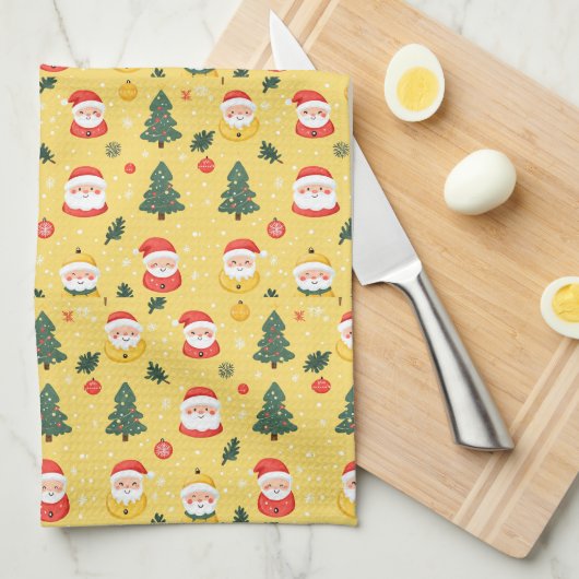 Weihnachtsdesign Geschirrtuch (Viertel Falte)