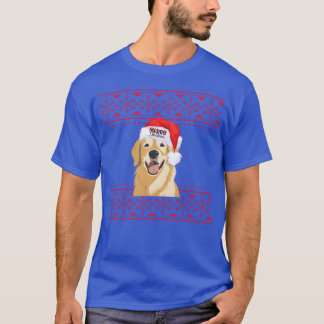 Weihnachtsdesign Golden Retriever frohe Weihnachte T-Shirt