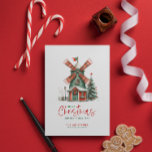 Weihnachtsdesign in Kleinstadt Karte<br><div class="desc">Diese niedliche Weihnachtsgrüßkarte in der Kleinstadt beherbergt ein niedliches Weihnachtshaus in der Kleinstadt. Personalisieren Sie diese Grußkarte für Ihren Urlaub.</div>