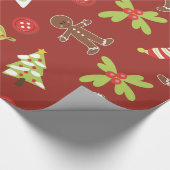 Weihnachtsdesign in Rot Geschenkpapier (Ecke)
