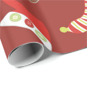 Weihnachtsdesign in Rot Geschenkpapier (Rolleneckpunkt)