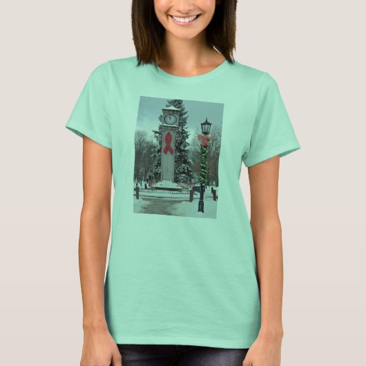 Weihnachtsdesign Lux Uhr T-Shirt (Vorderseite)