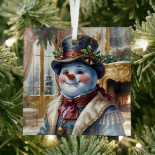 Weihnachtsdesign mit Eisbär-Santa Ornament Aus Glas